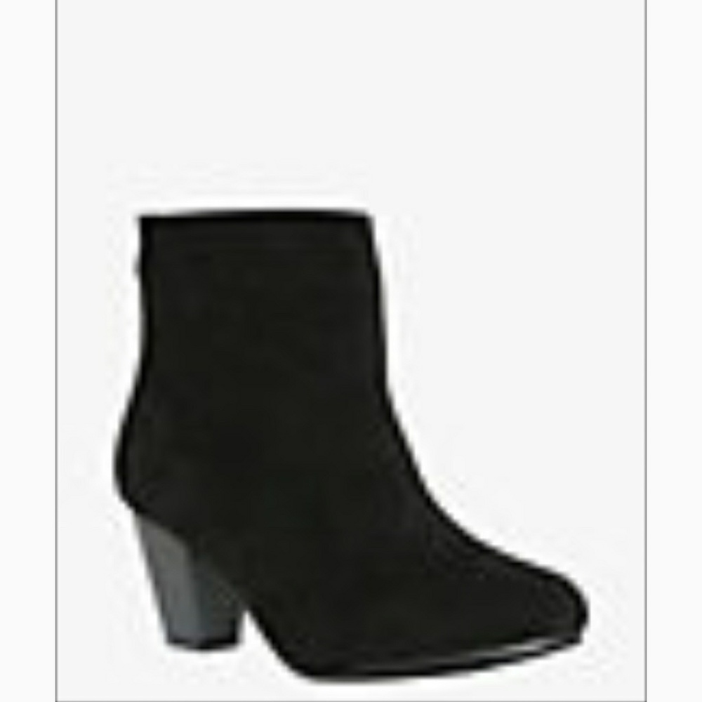 Torrid Faux Suede Chunky Heeled Ankle Booties